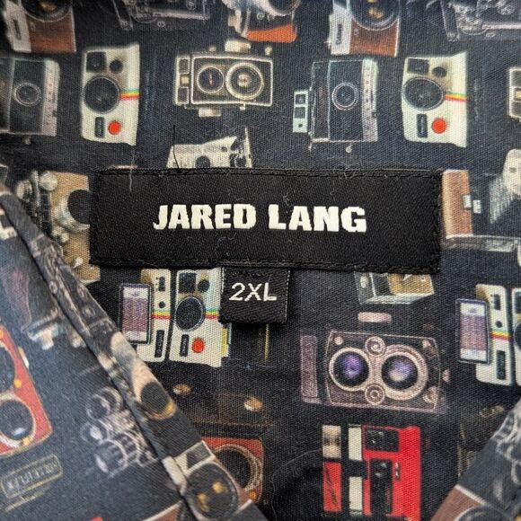 Jared Lang Camera Print Eclectic Streetwear Preppy Academia Top XXL - Picture 3 of 11